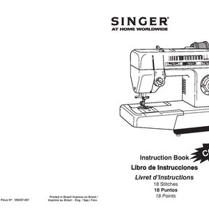 Manuale di istruzioni della macchina da cucire Singer CG-590 - Manuale per l'utente - Guida per l'utente completa - Inglese - Francese - Spagnolo