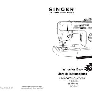 Singer 4411 Heavy Duty Sewing Machine Instruction Manual User Manual  Complete User Guide English French Spanish 