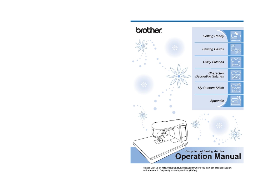 Brother Laura Ashley Innovis NX2000 Sewing Machine Instruction Manual