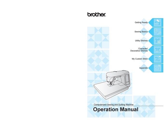 Brother QC1000 Sewing Machine Instruction Manual - User Manual - Complete User Guide