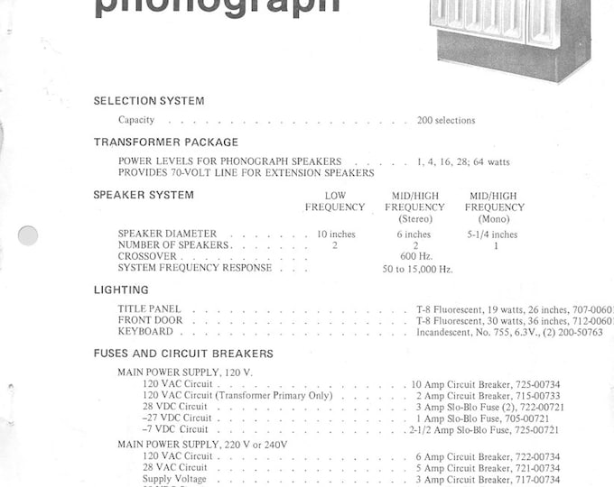 ROWE - R-82 -Installation- Service Manual - User Manual - Parts List - English