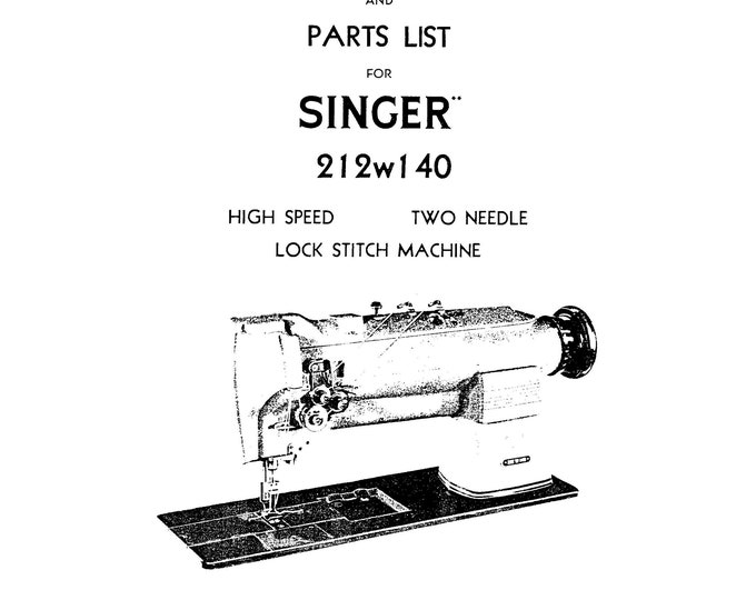 Singer-212W140-Service-Manual- Repair Manual - English