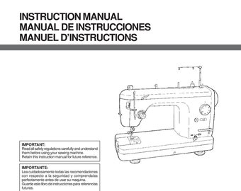 Juki TL98Q Sewing Machine Instruction Manual - User Manual - Complete User Guide