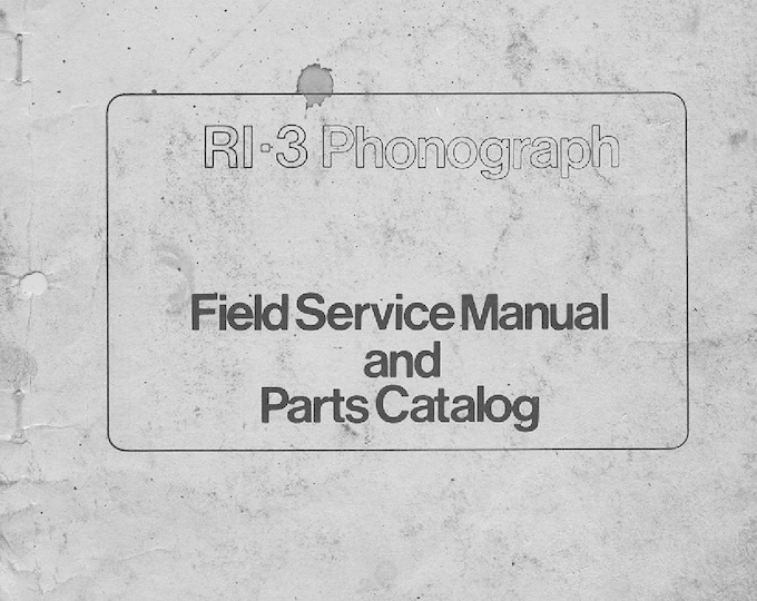 ROWE - RI-3 - Schematic - Service Manual - User Manual - Parts List - English