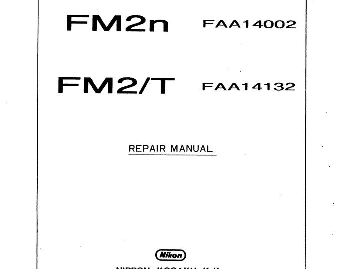 Nikon FM2 repair manual - Service Manual - Workshop Manual -  PDF Download