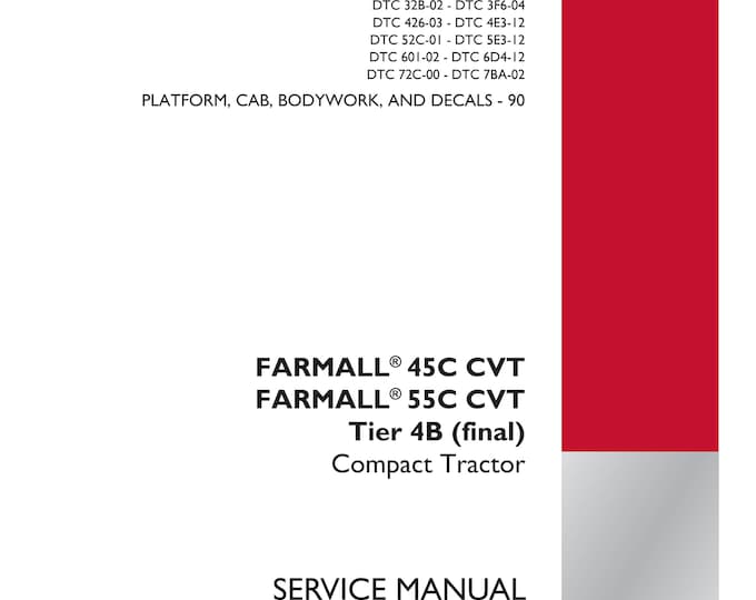 Case Farmall 45C CVT Farmall 55C CVT Tier 4B-Electrical systems - 55-Engine starting system - 201-Repair Manual- Shop Manual  (Pdf Download)
