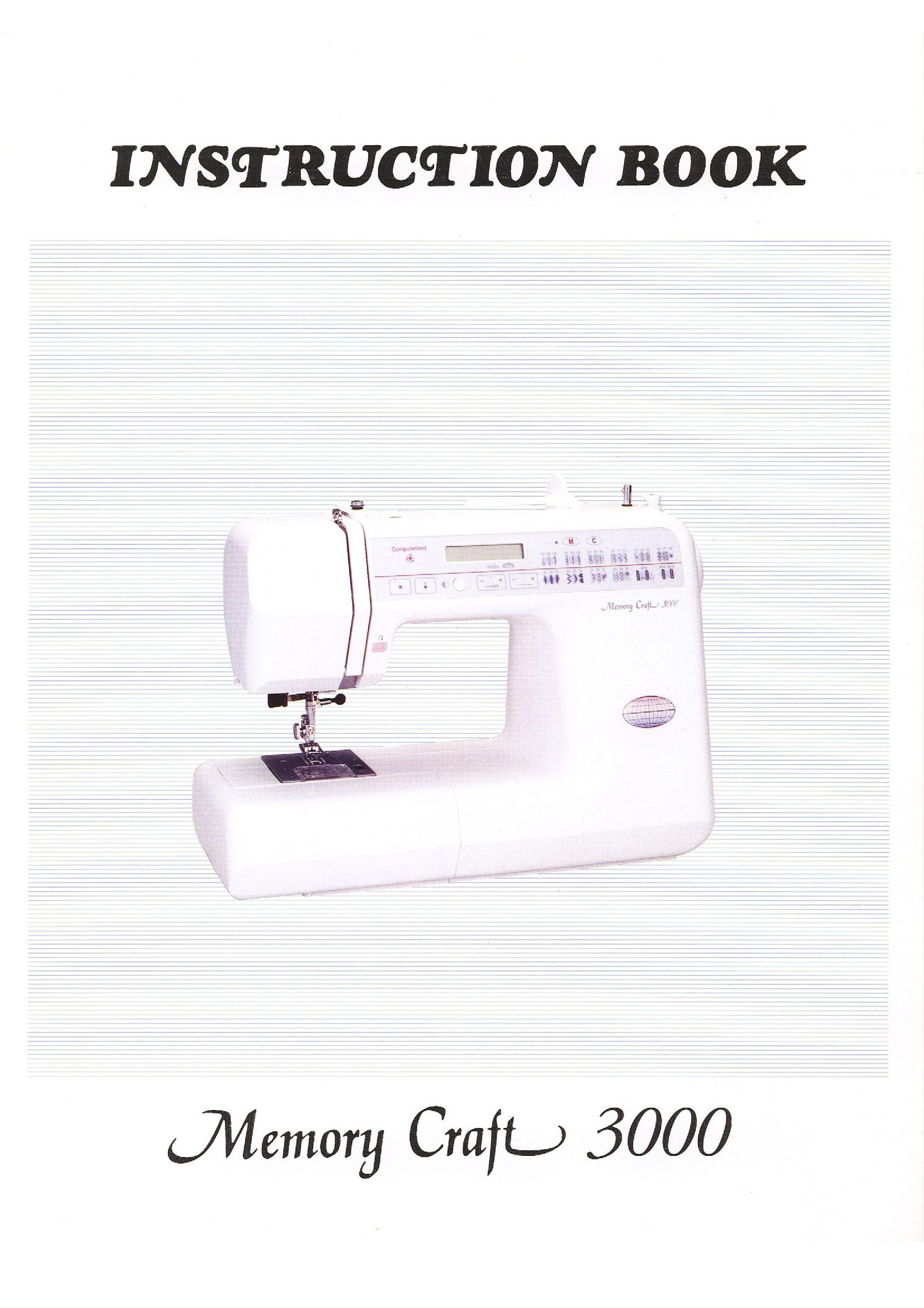 Janome HD-3000 Sewing Machine Instruction Manual