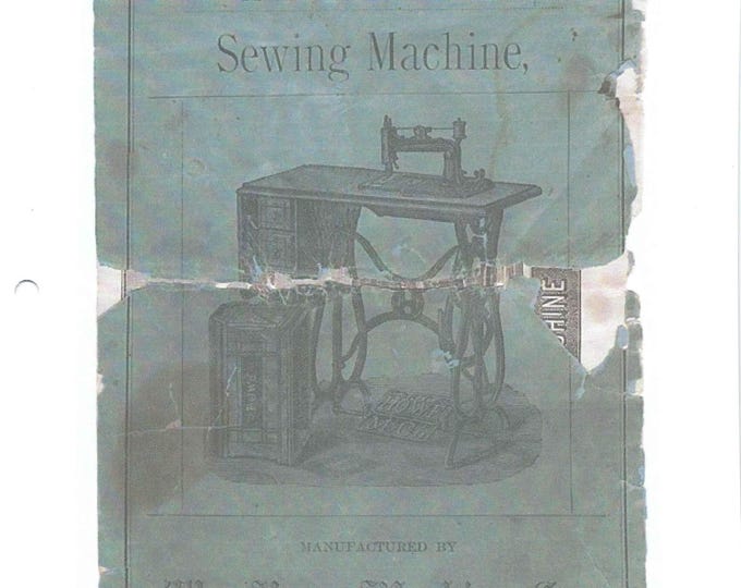 Howe-New-B- Sewing Machine - Service Manual - Instruction Manual -  Wiring Diagram - Schematic - Operation Manual - Parts List