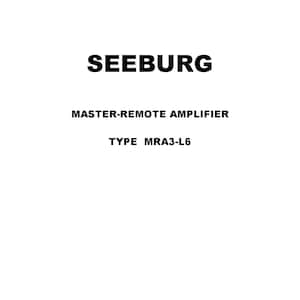Seeburg -MRA3-L6- Instrukcja serwisowa - Instrukcja obsługi - Schemat okablowania - Schemat - Instrukcja obsługi - Lista części