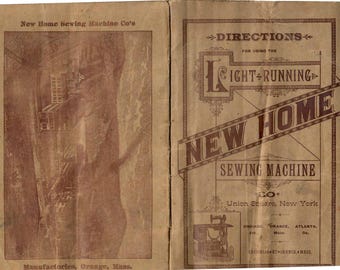 New Home - Light Running - Pre- A -  manual - Sewing Machine - Service Manual - Instruction Manual -  Wiring Diagram - Operation Manual