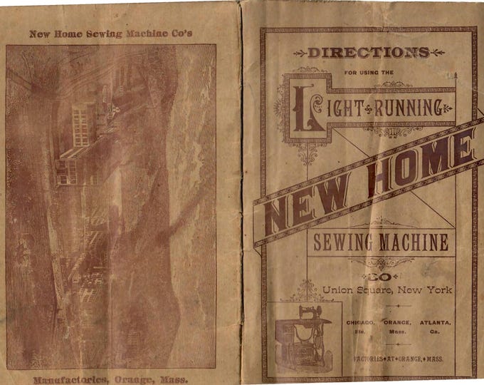 New Home - Light Running - Pre- A -  manual - Sewing Machine - Service Manual - Instruction Manual -  Wiring Diagram - Operation Manual
