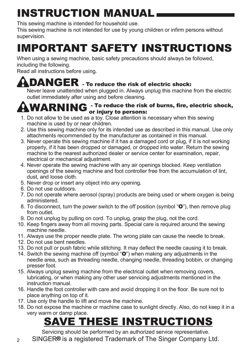 Singer 9960 Sewing Machine Instruction Manual User Manual Complete User