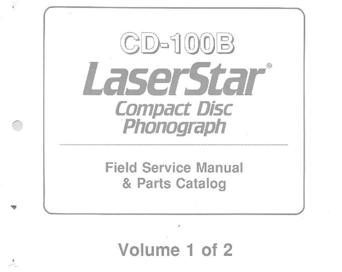 ROWE - CD-100B - Laser star - Volume 1 - Service Manual - User Manual - Parts List - English