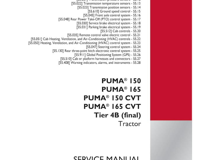 Case Puma 150 Puma 165 Puma 150 CVT Puma 165 CVT Tier 4B - Cab transmission controls - 513 -  (Pdf Download)