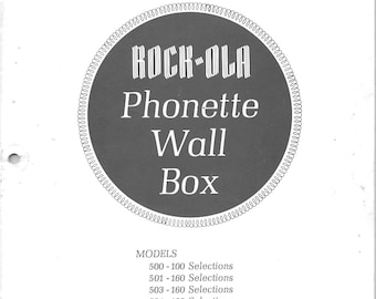 Rock-Ola Wall Box Service Manual: Models 500-504