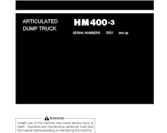 Manual de operación y mantenimiento del camión volquete articulado Komatsu HM400-2 - Inglés