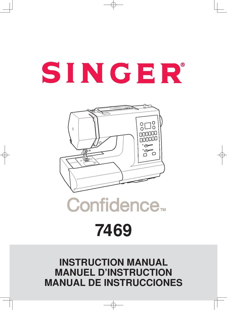 Singer 7469 Confidence Sewing Machine Instruction Manual (PDF) - Etsy