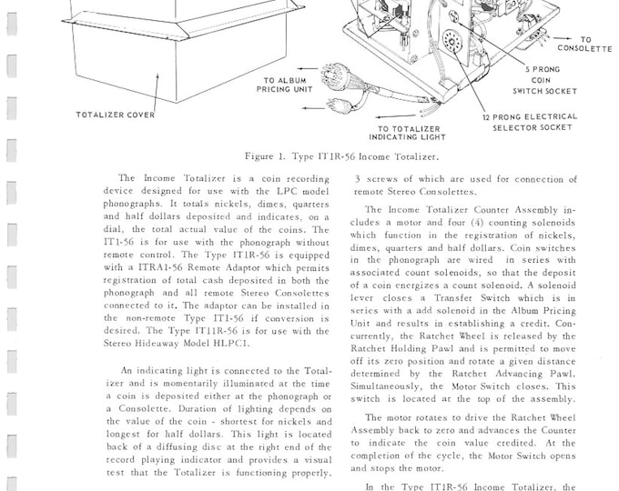 Seeburg LPC1/LPC1R Manual: Operating Instructions, Service, Wiring
