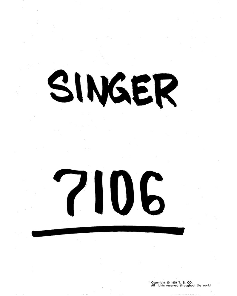Singer 7106 Singer 7106 Sewing Machine Instruction Manual - Complete User Guide ...
