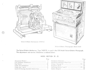 Seeburg S100 Series Service Manual: Wiring Diagram, Parts List