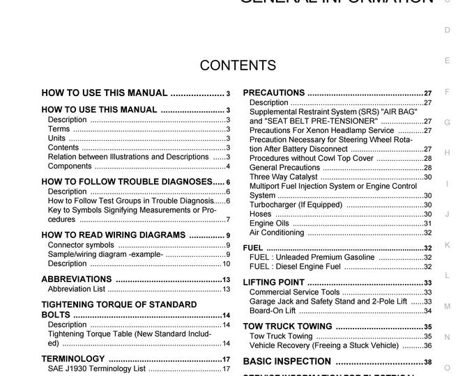2007 - 2010 Nissan Qashqai - Service Manual - Parts Manual - Owner manual -  Pdf Download