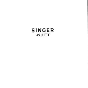 Könnte beinhalten: Ein Schwarzweißbild mit dem Wort "SINGER" in Großbuchstaben und der Nummer "491UTT" darunter.