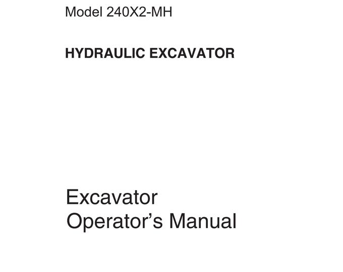 Linkbelt  240 X2 MH - Operation Manual - Workshop Manual  (Pdf Download)