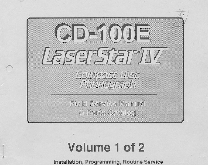 ROWE - CD-100E - Laser star - Volume 1 - Service Manual - User Manual - Parts List - English