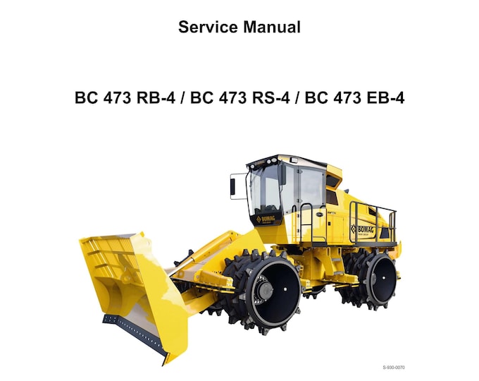 Bomag Bc 473 Rb-4 / BC 473 Rs-4 / Bc 473 EB-4 - Service Manual - Repair Manual - Workshop Manual - English