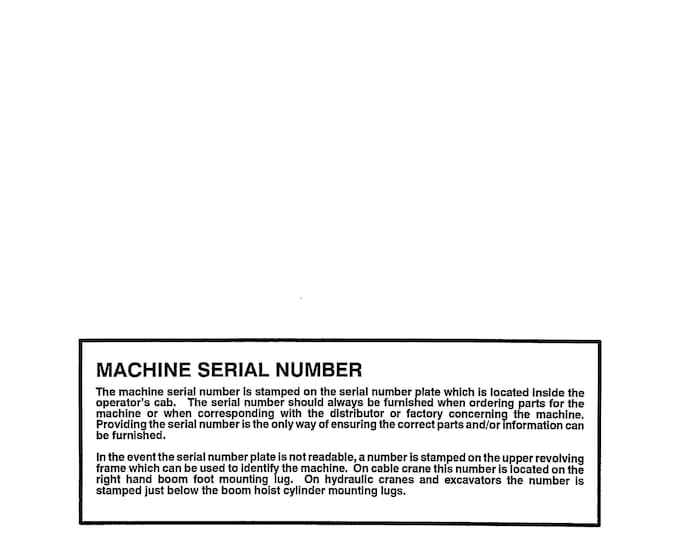 Linkbelt - Excavator LS-1600CII EX - Shop Manual - Workshop Manual - Service Manual - English