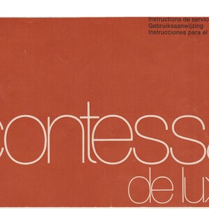 Adler-Contessa-De-Luxe Typewriter Instruction Manual - User Manual - Complete User Guide