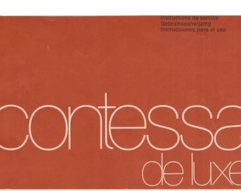 Adler-Contessa-De-Luxe Typewriter Instruction Manual - User Manual - Complete User Guide