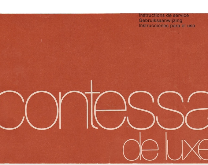 Adler-Contessa-De-Luxe Typewriter Instruction Manual - User Manual - Complete User Guide