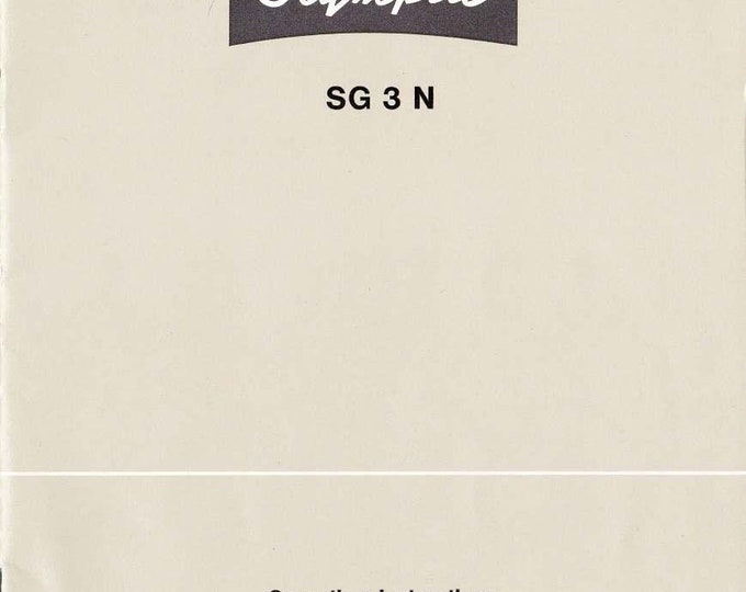 Olympia SG 3N Typwriter Instruction Manual - User Manual - Complete User Guide