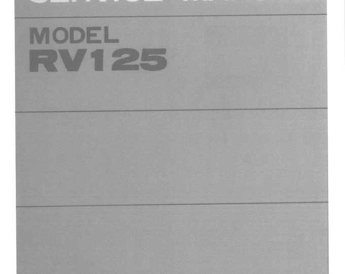 Suzuki RV 25 - Service Manual - Parts Manual - Owner manual - Pdf Download