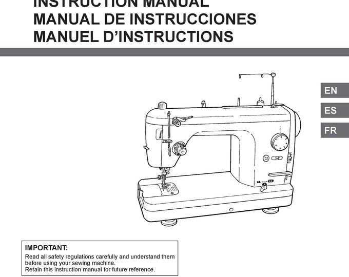 Juki TL2200QVP Mini Sewing Machine Instruction Manual - User Manual - Complete User Guide
