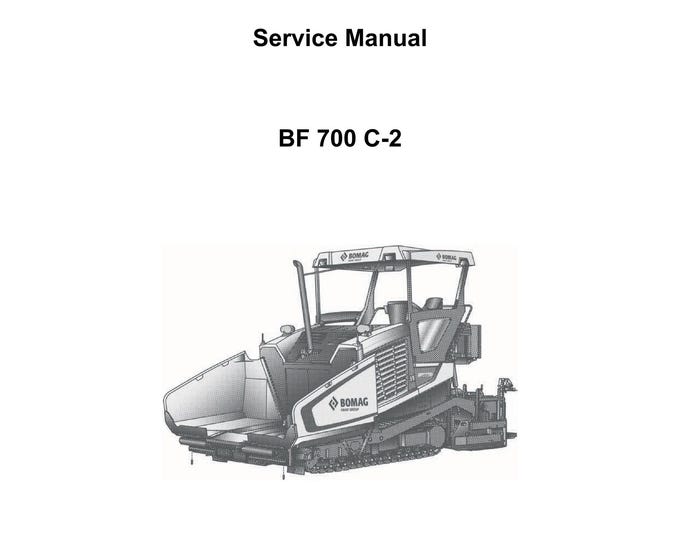 Bomag BF 700 C-2 - Service Manual - Repair Manual - Workshop Manual - English