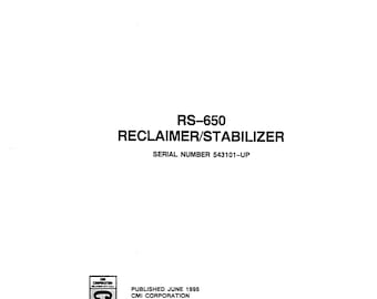 Bomag RS 650 Parts Catalog -  English (Pdf Download)
