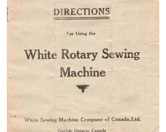 White Rotary -Sewing- machine -  Service Manual - Instruction Manual -  Wiring Diagram - Schematic - Operation Manual - Parts List
