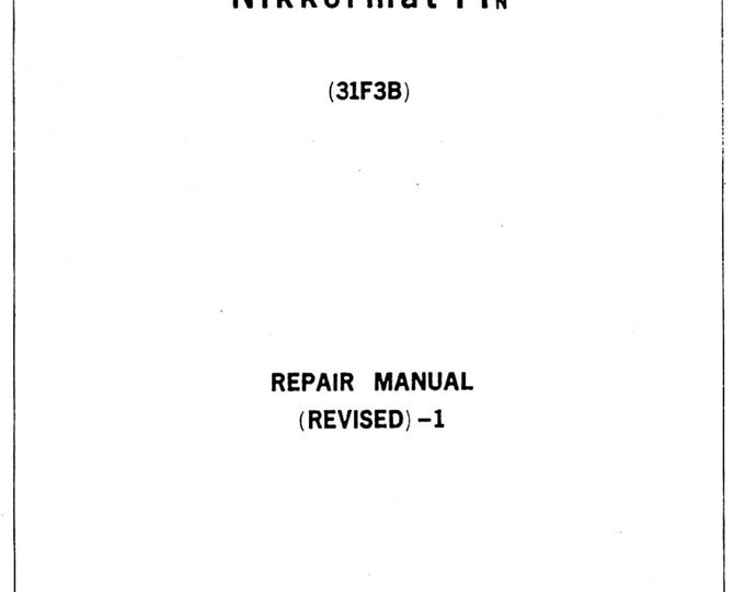 Nikon Nikkormat FTN repair manual  - Service Manual - Workshop Manual -  PDF Download