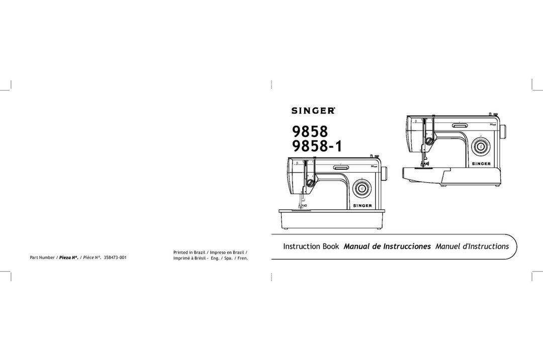 Singer 9858 Singer 9858 Sewing Machine Instruction Manual (PDF) - Etsy