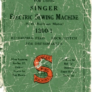 Singer 1200-1 Nähmaschine Bedienungsanleitung - Vollständige Bedienungsanleitung - Englisch