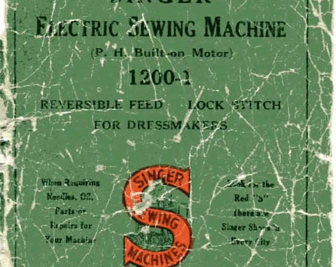 Singer 1200-1 Sewing Machine Instruction Manual - User Manual - Complete User Guide - English