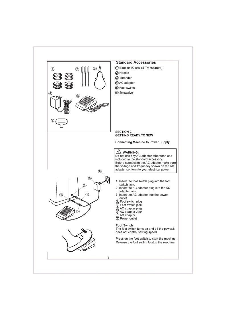 Singer M1000 M1005 Sewing Machine Instruction Manual User Manual
