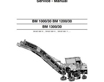 Bomag BM 1000-30 Service Repair Manual (PDF Download)