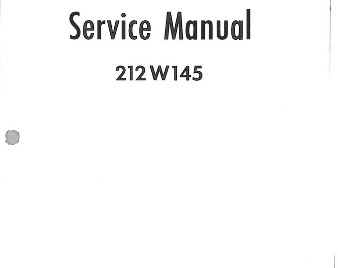 Singer-212W145-Service-Manual- Repair Manual - English