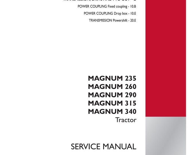Case Magnum  235 Magnum 260 Magnum  290 Magnum 315 Magnum  340 Tractor -POWER COUPLING Fixed coupling - 10.B-  Service Manual (Pdf Download)
