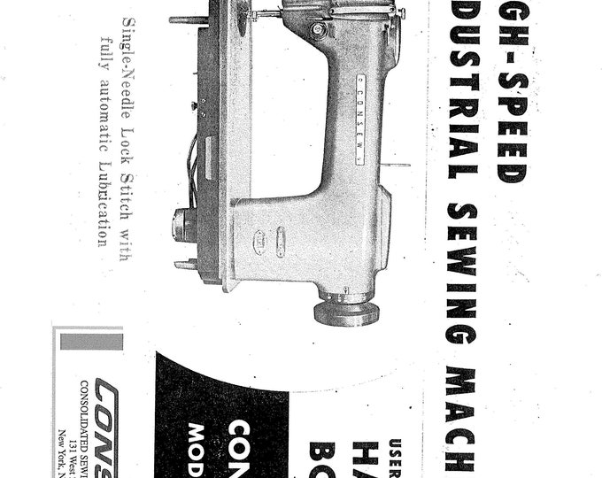 CONSEW 220 Sewing Machine Instruction Manual - User Manual - Complete User Guide - English