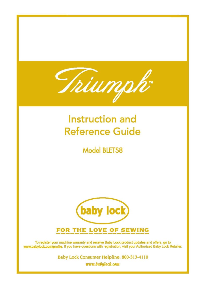 Baby Lock Triumph BLETS8 Sewing Machine Instruction Manual User Manual