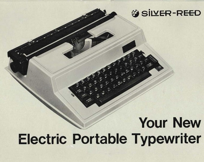 Silver Reed 8650 Typewriter Instruction Manual - User Manual - Complete User Guide